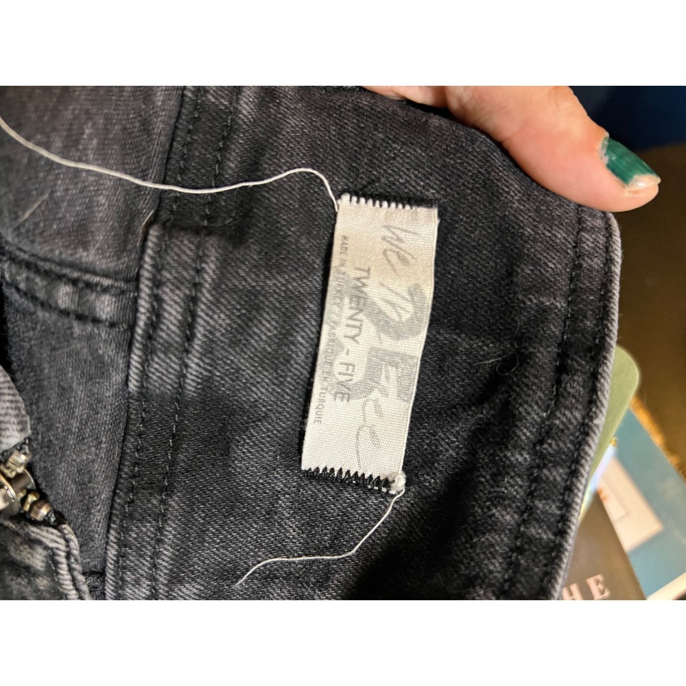 We The Free Denim Mini Skirt 25 Black Front Zip - Picture 4 of 6